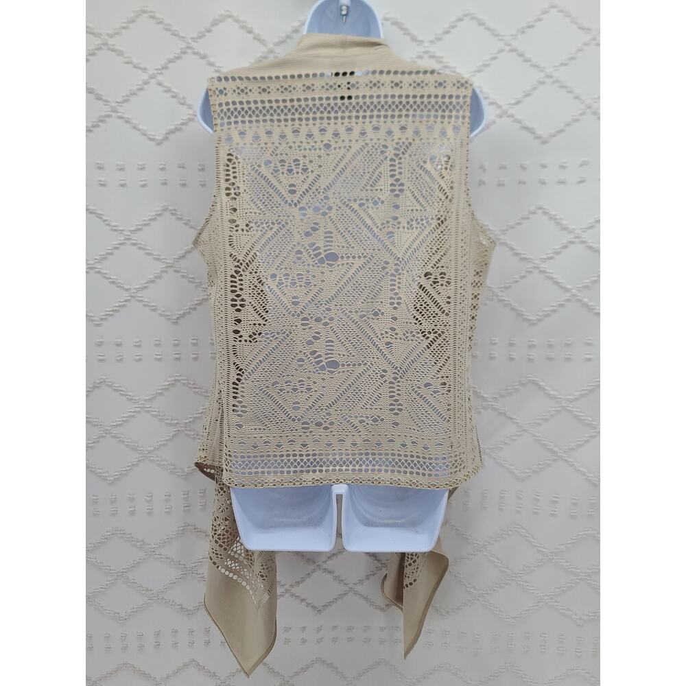 Chico Travelers collection sleeveless kimono Size 1 (Med) Beige Vacay ready - Picture 3 of 7